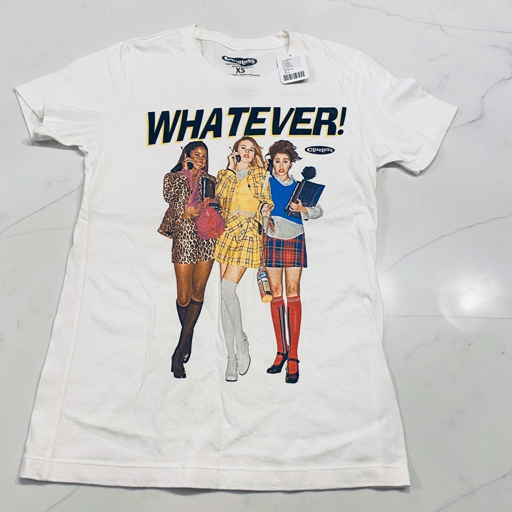 Clueless "Whatever" T-Shirt - New with Tag - Licensed Design Women's XS